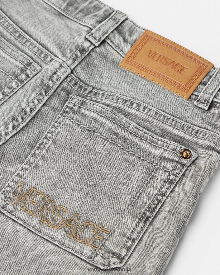 otroci medusa distressed jeans Versace siva 20B20P2135 oblačila