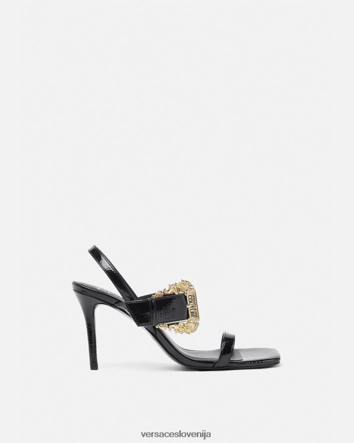 ženske baročne sandale emily slingback Versace Črna 20B20P2257 čevelj