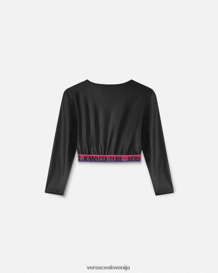 ženske logo crop top Versace Črna 20B20P2146 oblačila