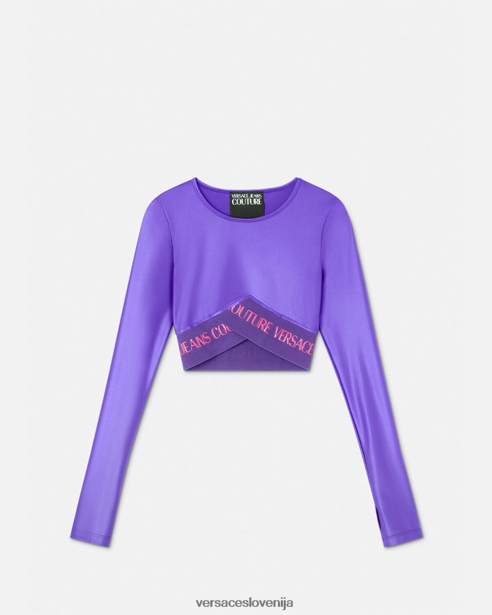 ženske logo crop top Versace vijolična 20B20P2215 oblačila